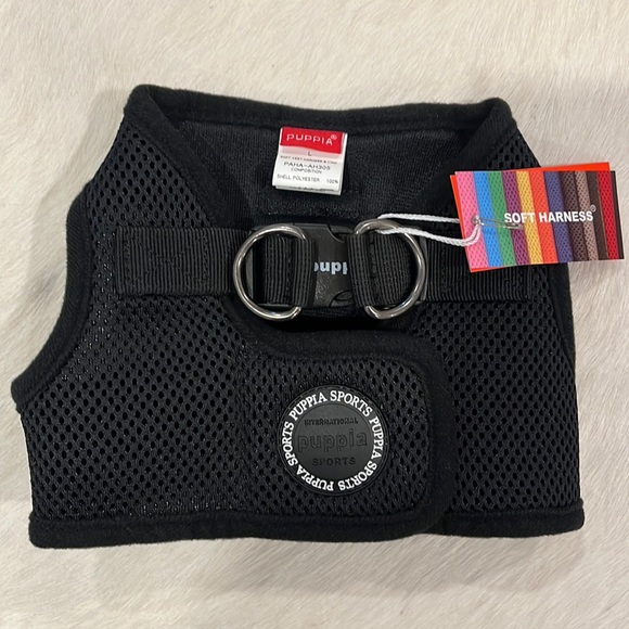 Puppia Soft Vest Dog Harness Black Sz L NWT - Picture 6 of 12
